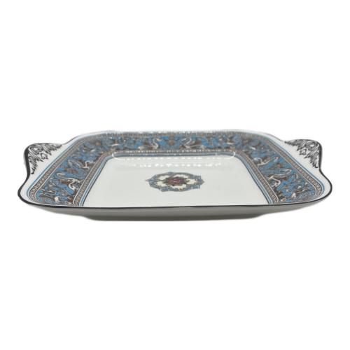 Wedgwood (ウェッジウッド) ブレッド&バタープレート ホワイト×ブルー 28cm フロレンティーン・ターコイズ