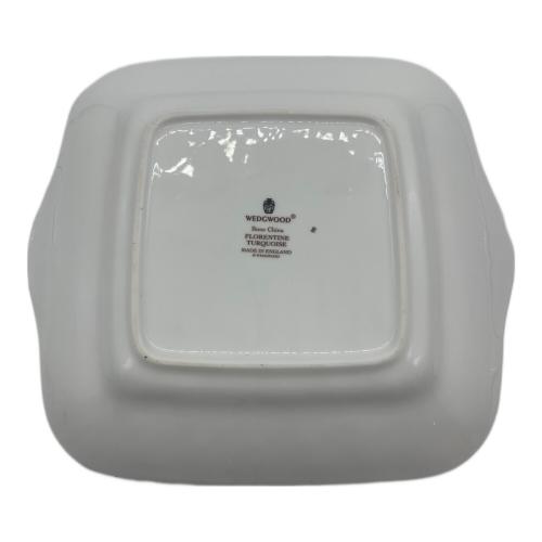 Wedgwood (ウェッジウッド) ブレッド&バタープレート ホワイト×ブルー 28cm フロレンティーン・ターコイズ