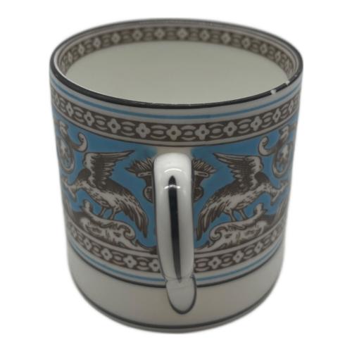 Wedgwood (ウェッジウッド) コーヒーカップ&ソーサー ホワイト×ブルー フロレンティーン・ターコイズ