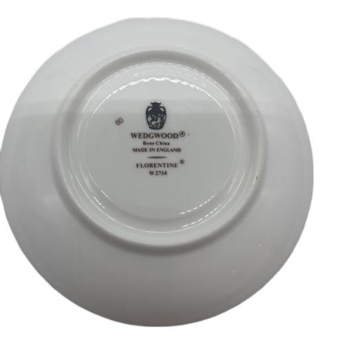 Wedgwood (ウェッジウッド) コーヒーカップ&ソーサー ホワイト×ブルー フロレンティーン・ターコイズ