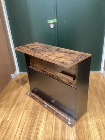 カウンターテーブル ブラウン×ブラック 9 4段