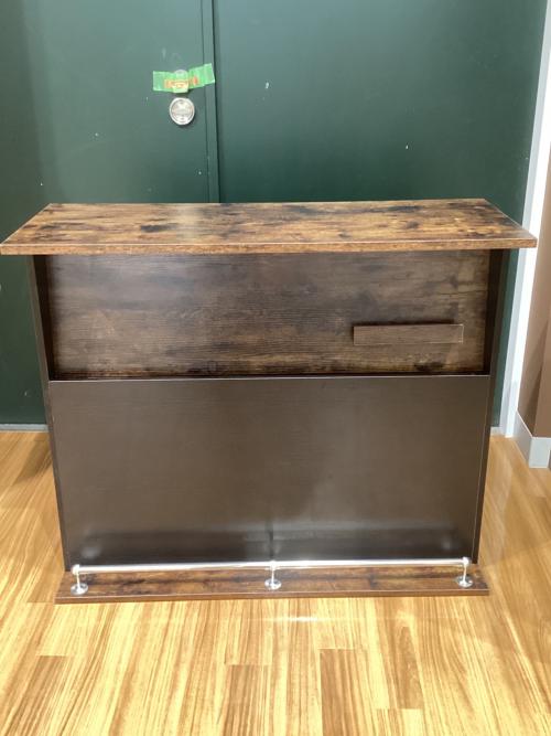 カウンターテーブル ブラウン×ブラック 9 4段