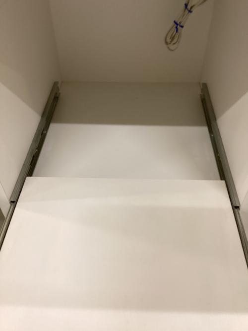 ニトリ キッチンカウンター ホワイト 幅:90cm/奥行:50cm/高さ:100cm 1枚扉 引き出し② ポスティア