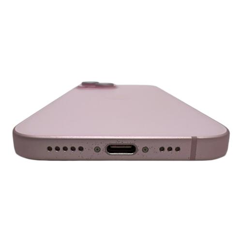 Apple (アップル) iPhone15 ピンク MTMJ3J/A サインアウト確認済 356258482154428 ー SIM FREE 修理履歴無し 128GB バッテリー:Aランク(90%) 程度:Aランク 未商品化