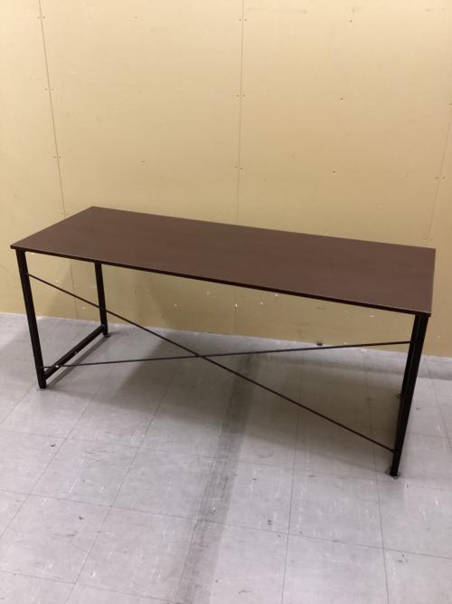 SANWA SUPPLY (サンワサプライ) デスク ブラウン×ブラック 幅160cm 奥行60cm 高さ70cm 100-DESKF006