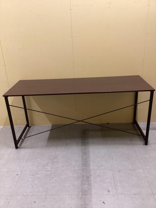 SANWA SUPPLY (サンワサプライ) デスク ブラウン×ブラック 幅160cm 奥行60cm 高さ70cm 100-DESKF006