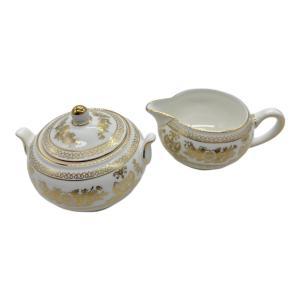 Wedgwood (ウェッジウッド) シュガーポット・クリーマーセット 40035415 ▲ GOLD COLUMBIA 2Pセット