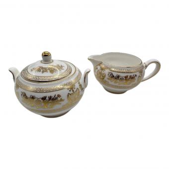 Wedgwood (ウェッジウッド) シュガーポット・クリーマーセット ▲ GOLD COLUMBIA 2Pセット