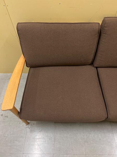 大塚家具(IDC) (オオツカカグ) 3人掛けソファー ナチュラル×ブラウン