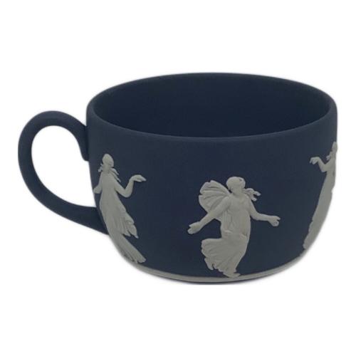 Wedgwood (ウェッジウッド) カップ&ソーサー ▲ ※保管時ヨゴレ有 ジャスパー ロイヤルブルー