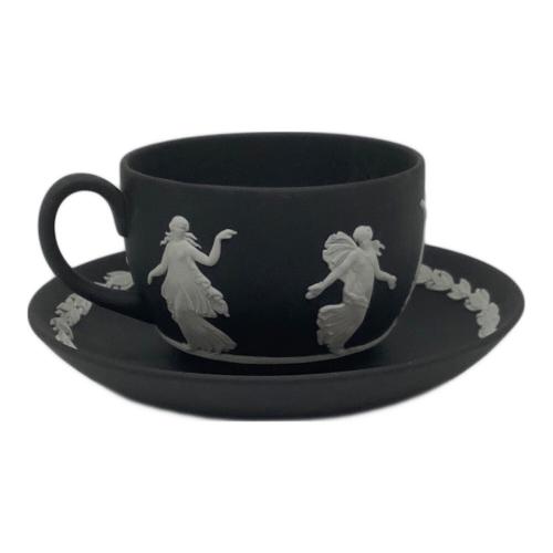 Wedgwood (ウェッジウッド) カップ&ソーサー ▲ ※保管時ヨゴレ有 ジャスパー ブラック