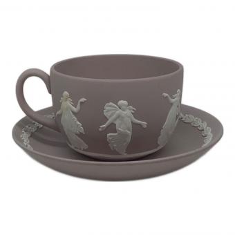 Wedgwood (ウェッジウッド) カップ&ソーサー ▲ ※保管時ヨゴレ有 ジャスパー ライラック