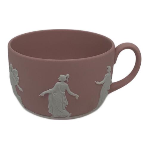 Wedgwood (ウェッジウッド) カップ&ソーサー ▲ ※保管時ヨゴレ有 ジャスパー ホワイトオンピンク