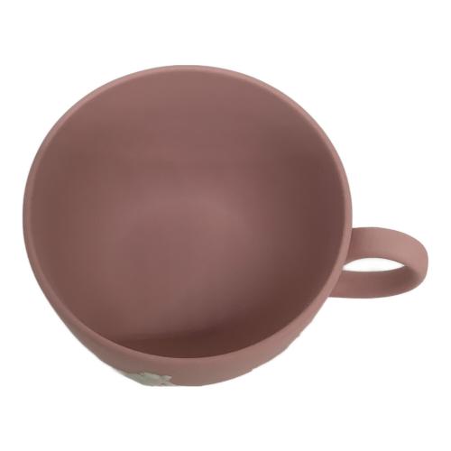 Wedgwood (ウェッジウッド) カップ&ソーサー ▲ ※保管時ヨゴレ有 ジャスパー ホワイトオンピンク