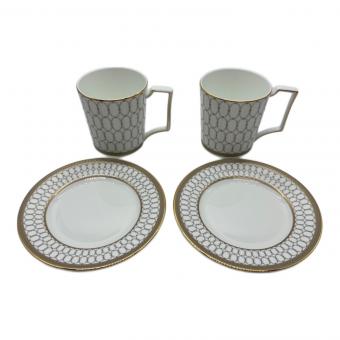 Wedgwood (ウェッジウッド) マグ＆プレート ▲ ルネッサンスグレイ 2Pセット