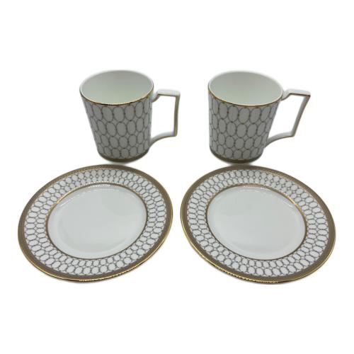 Wedgwood (ウェッジウッド) マグ＆プレート ▲ ルネッサンスグレイ 2Pセット