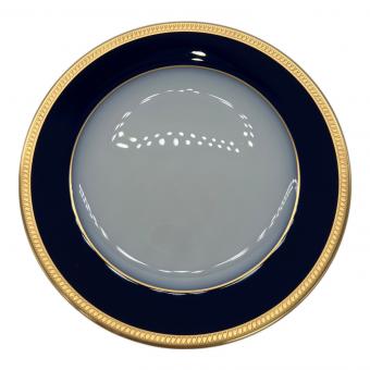 大倉陶園 (オオクラトウエン) 20cmプレート ▲ 瑠璃片葉金蝕