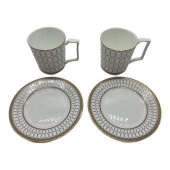 Wedgwood (ウェッジウッド) マグ＆プレート ▲ ルネッサンスグレイ 2Pセット