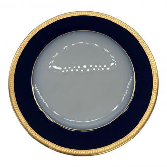 大倉陶園 (オオクラトウエン) 20cmプレート ▲ 瑠璃片葉金蝕