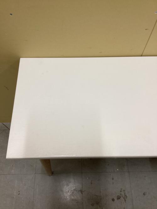 ワークデスク ホワイト×ナチュラル 323 引き出し2段