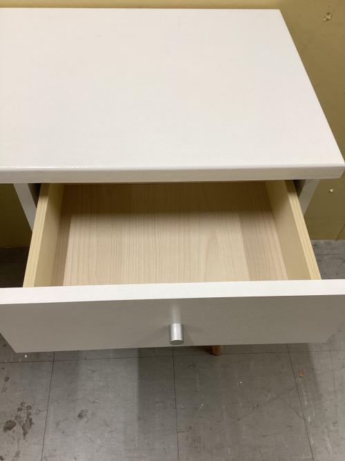 ワークデスク ホワイト×ナチュラル 323 引き出し2段