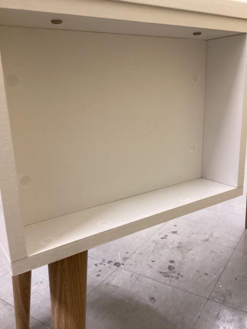 ワークデスク ホワイト×ナチュラル 323 引き出し2段