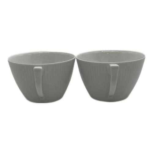 ROYAL COPENHAGEN (ロイヤル・コペンハーゲン) カップ&ソーサー ▲ ホワイトフルーテッド・プレイン 2Pセット