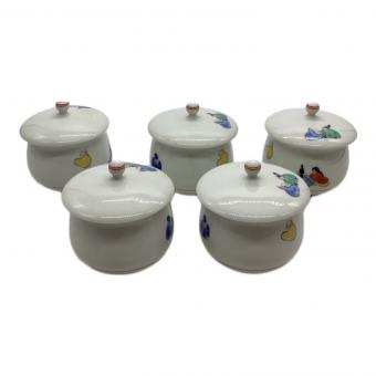 深川製磁 (フカガワセイジ) 湯呑み揃え 六歌仙 5Pセット