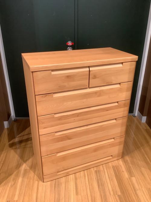 サンコウ 5段チェスト ナチュラル 高110 幅90 奥46 スカーレット