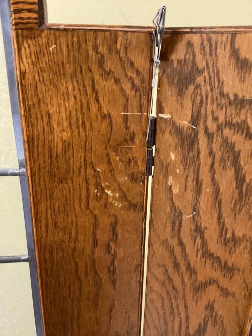 三越家具 (ミツコシカグ) ステンドグラススクリーン ブラウン 3連 オーク材 Brugge