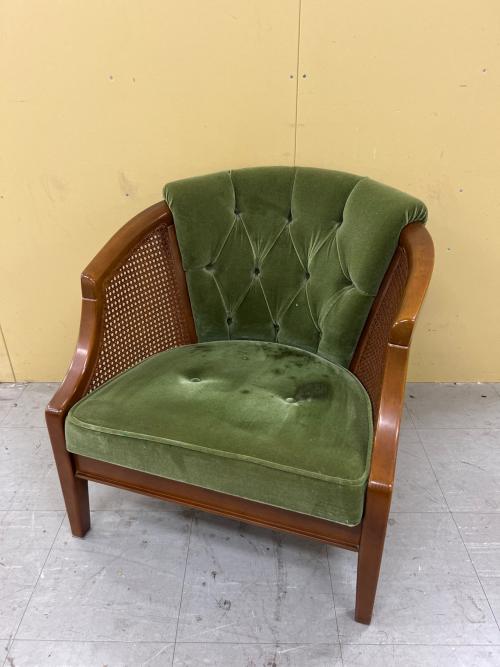 三越家具 (ミツコシカグ) ダイニングチェア グリーン×ブラウン 133 1人掛け Brugge