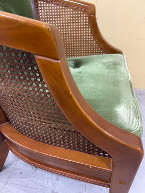 三越家具 (ミツコシカグ) ダイニングチェア グリーン×ブラウン 133 1人掛け Brugge