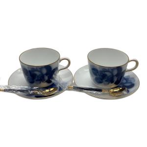大倉陶園 (オオクラトウエン) カップ&ソーサー ブルーローズ 2Pセット
