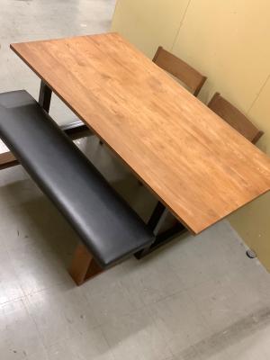 MasterWal (マスターウォール) ダイニング4点セット ナチュラル×ブラック 97 ワイルドウッド