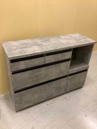 三幸ジャパン (サンコウジャパン) キッチンカウンター グレー 幅120 高86 奥41 3段