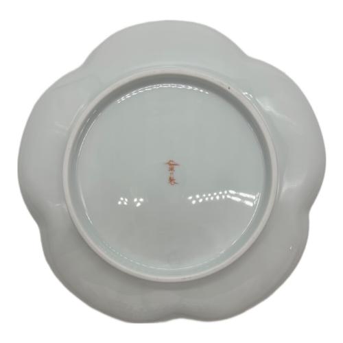 深川製磁 (フカガワセイジ) 梅型八寸皿 ▲ 寿赤絵 花型中付