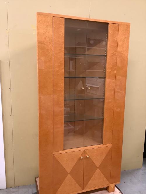 大塚家具(IDC) (オオツカカグ) 2枚扉ディスプレイキャビネット ライトブラウン 248