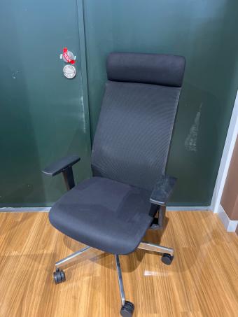 筑波産商 (ツクバサンショウ) ワークチェアー ブラック 63 ハイバック キャスター付 GAVIN