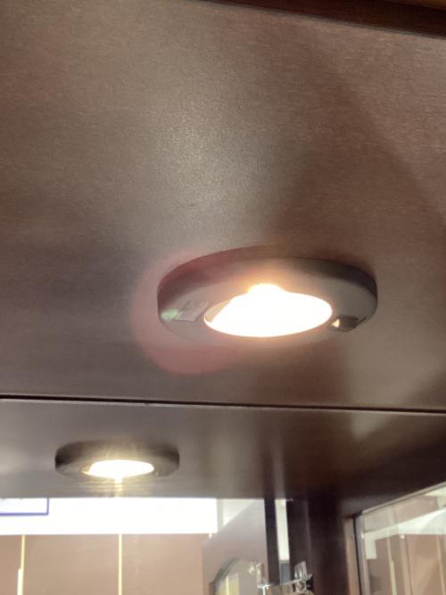 TAKEDOMI キュリオケース ブラウン 照明動作確認済 幅53 高152 奥40 ダウンライト付 1枚扉 引き出し付き テネシー