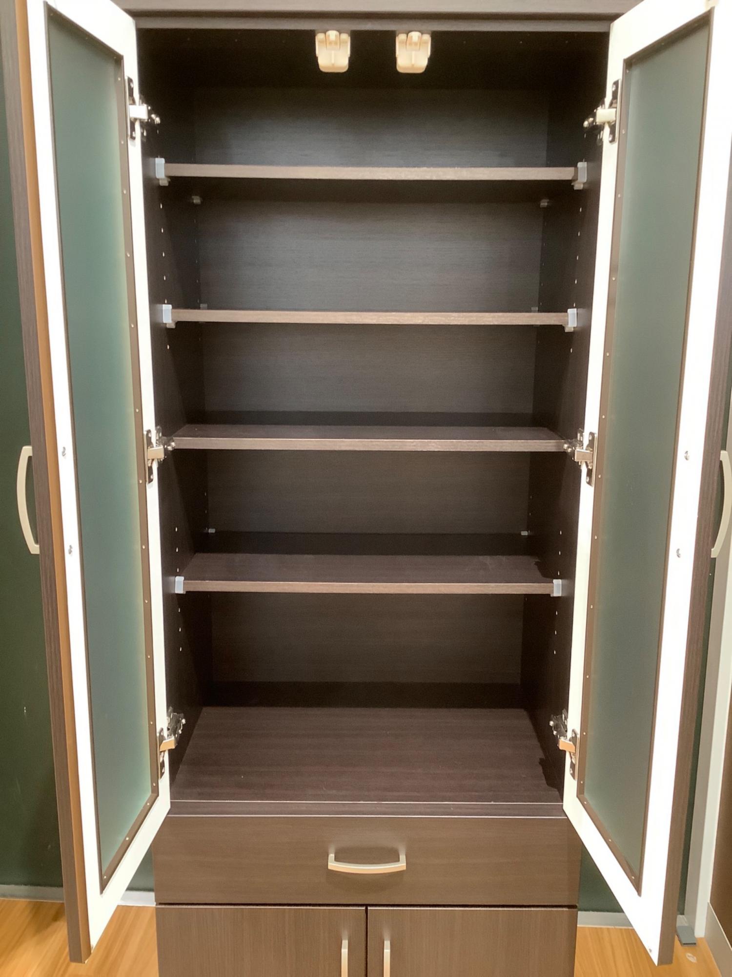 ニトリ 食器棚 ブラウン 幅58 高180 奥40 2枚扉 1段引き出し コパン60