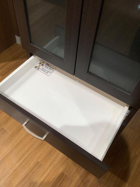 ニトリ　食器棚　キッチン　180×60×40cm ３ヶ月 ニトリ 食器棚 ブラウン 幅58 高180 奥40 2枚扉 1段引き出し コパン60