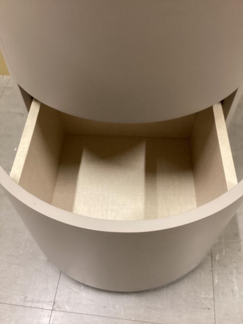 songdream (ソングドリーム) ナイトテーブル ライトグレー×ホワイト 182 大理石調 引出② FLORA