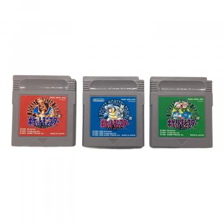 ゲームボーイ用ソフト ポケットモンスター 赤・青・緑セット