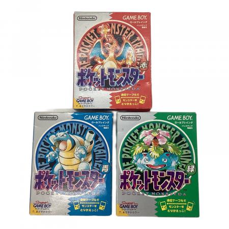 ゲームボーイ用ソフト ポケットモンスター 赤・青・緑セット