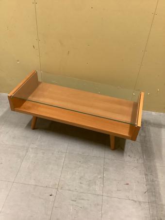 UNICO (ウニコ) ローテーブル ナチュラル 89 ガラス天板 ECCO