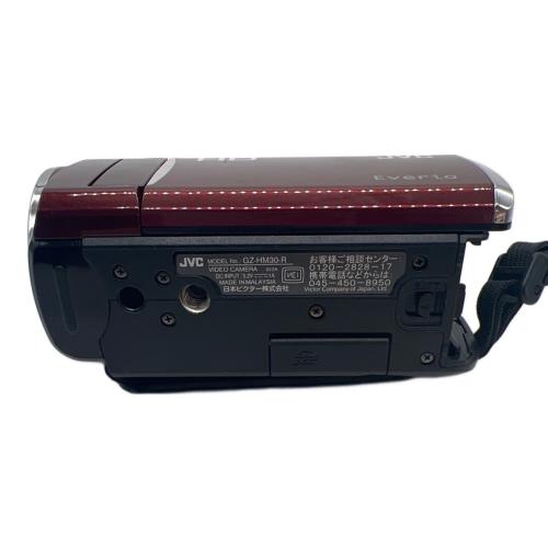 JVC (ジェイブイシー) デジタルビデオカメラ 2011年製(保証無し) 268万画素 HDD (80GB) SDカード microSDHCカード レッド GZ-HM30 -