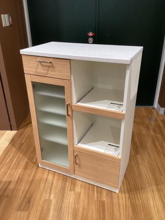 レンジ台 ナチュラル×ホワイト