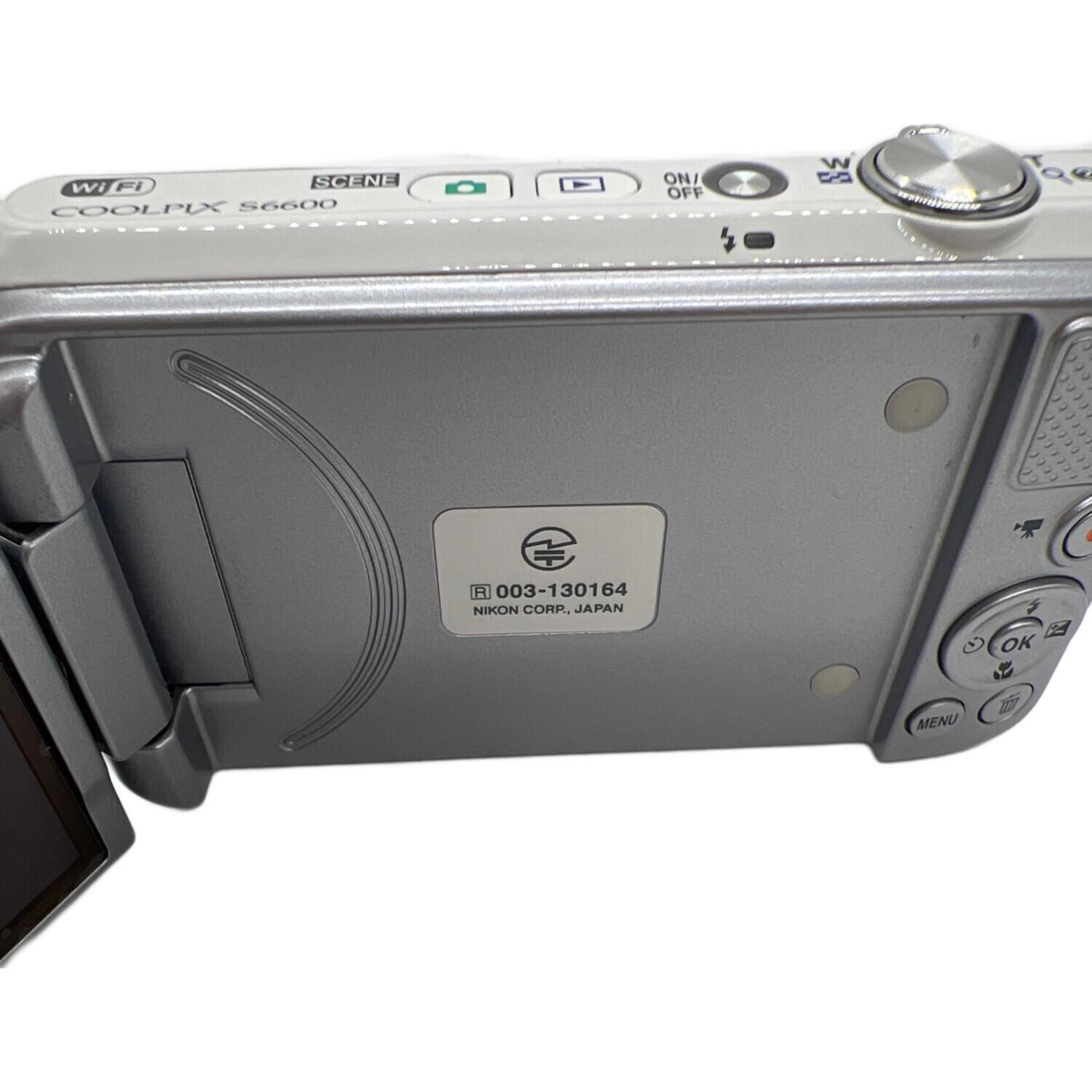 動作確認済　Nikon COOLPIX S6600 ホワイト Nikon Coolpix S6600 Compact Digital Camera White 16MP 12 x