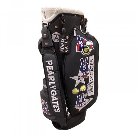 PEARLY GATESパーリーゲイツ　ゴルフバッグ　ブラック　美品 PEARLY GATES (パーリーゲイツ) キャディバッグ ブラック×ホワイト