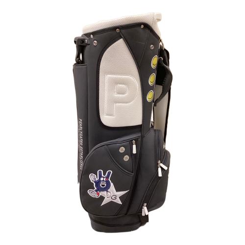 PEARLY GATES (パーリーゲイツ) キャディバッグ ブラック×ホワイト どうしちゃったPG